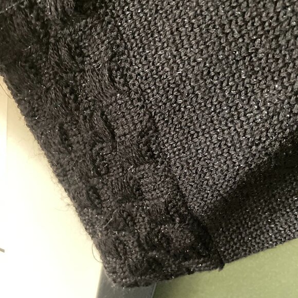 White House | Black Market Cardigan, Black with sparkle threads, Size M - Picture 2 of 7